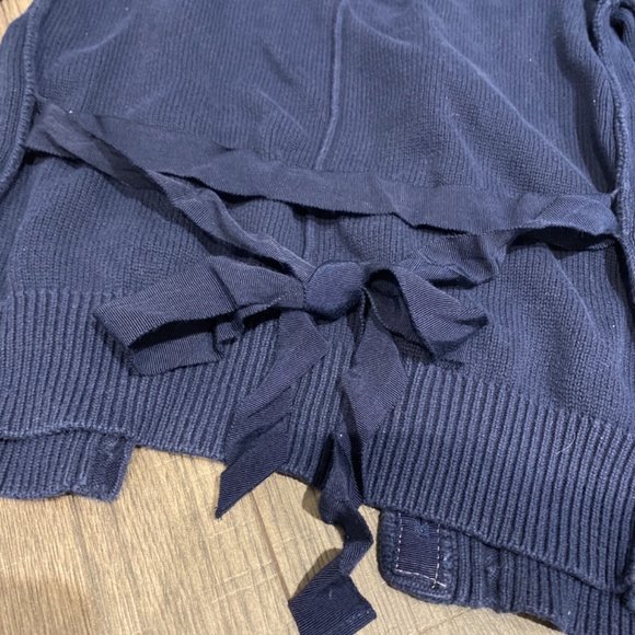 Navy Cardigan with Ribbon belt - Picture 5 of 5